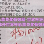 世界杯彩票兑奖有效期-世界杯狂潮下的幸运——解开世界杯彩票兑奖有效期的秘密
