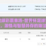 世界杯足球彩票单场-世界杯足球彩票单场，激情与智慧并存的赌注