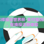 支付宝怎样投注世界杯-支付宝玩转世界杯，在线投注新体验