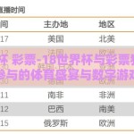 18世界杯 彩票-18世界杯与彩票狂热，一场全民参与的体育盛宴与数字游戏的碰撞