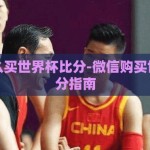 微信怎么买世界杯比分-微信购买世界杯比分指南