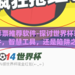 世界杯彩票推荐软件-探讨世界杯彩票推荐软件，智慧工具，还是陷阱之旅？