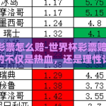 世界杯彩票怎么赔-世界杯彩票赔率揭秘，玩的不仅是热血，还是理性计算