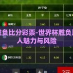 世界杯胜负比分彩票-世界杯胜负比分的迷人魅力与风险