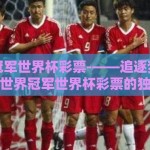 买世界冠军世界杯彩票-——追逐梦想的斑斓，买世界冠军世界杯彩票的独特之旅