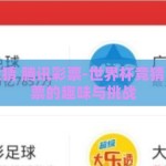 世界杯竞猜 腾讯彩票-世界杯竞猜，腾讯彩票的趣味与挑战