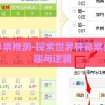 世界杯彩票推测-探索世界杯彩票预测的乐趣与逻辑