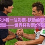 世界杯多少钱一注彩票-跃动的梦想与现实之间的衡量——世界杯彩票价格的深度考量