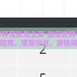 微信世界杯足彩怎么买-微信世界杯足彩购买指南，理智投资，激情观赛