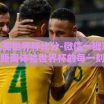 微信怎么买世界杯比分-微信一键观赛，零距离体验世界杯的每一刻