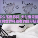支付宝怎么压世界杯-支付宝竞猜球窗口，发现世界杯胜者的隐形钥匙