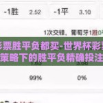 世界杯彩票胜平负都买-世界杯彩票，多元策略下的胜平负精确投注