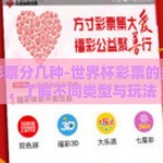 世界杯彩票分几种-世界杯彩票的多样魅力，了解不同类型与玩法