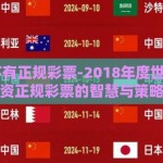 18世界杯有正规彩票-2018年度世界杯，投资正规彩票的智慧与策略