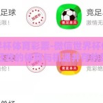 微信世界杯体育彩票-微信世界杯体育彩票，线上狂欢的体育与机遇并存的数字游戏