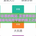 买世界杯彩票的网站-买世界杯彩票，掌握趣味与风险平衡的线上之旅