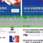 支付宝能投注世界杯么-支付新潮流，支付宝在世界杯投注中的创新应用