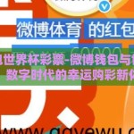 微博钱包世界杯彩票-微博钱包与世界杯彩票，数字时代的幸运购彩新体验