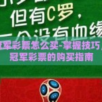 世界杯冠军彩票怎么买-掌握技巧，世界杯冠军彩票的购买指南