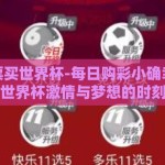 天天彩票买世界杯-每日购彩小确幸，解锁世界杯激情与梦想的时刻