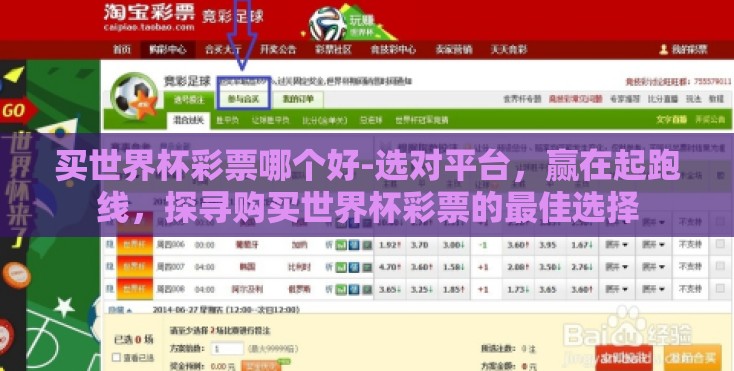 买世界杯彩票哪个好-选对平台,赢在起跑线,探寻购买世界杯彩票的最佳选择 买世界杯彩票哪个好-选对平台,赢在起跑线,探寻购买世界杯彩票的最佳选择
