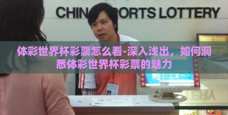 体彩世界杯彩票怎么看-深入浅出，如何洞悉体彩世界杯彩票的魅力