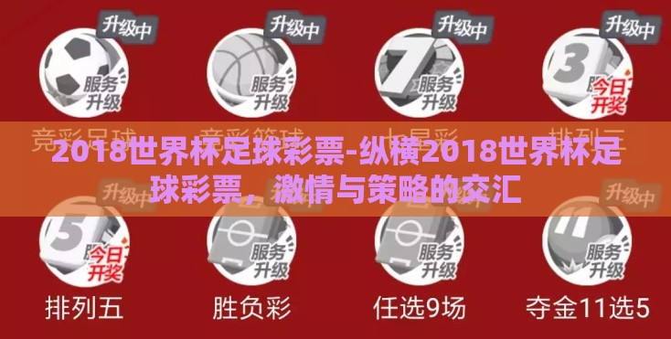 2018世界杯足球彩票-纵横2018世界杯足球彩票，激情与策略的交汇