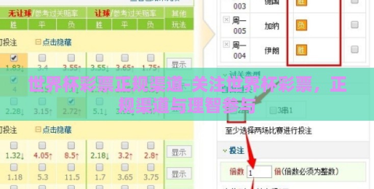 世界杯彩票正规渠道-关注世界杯彩票，正规渠道与理智参与