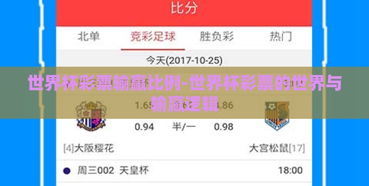 世界杯彩票输赢比例-世界杯彩票的世界与输赢逻辑 世界杯彩票输赢比例-世界杯彩票的世界与输赢逻辑