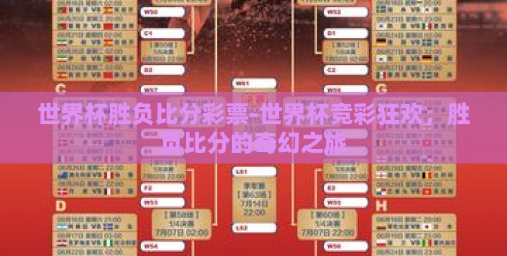 世界杯胜负比分彩票-世界杯竞彩狂欢,胜负比分的奇幻之旅 世界杯胜负比分彩票-世界杯竞彩狂欢,胜负比分的奇幻之旅