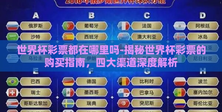 世界杯彩票都在哪里吗-揭秘世界杯彩票的购买指南，四大渠道深度解析