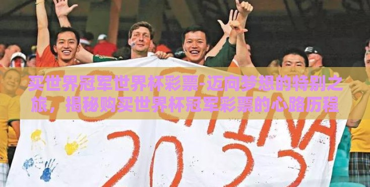 买世界冠军世界杯彩票-迈向梦想的特别之旅，揭秘购买世界杯冠军彩票的心路历程