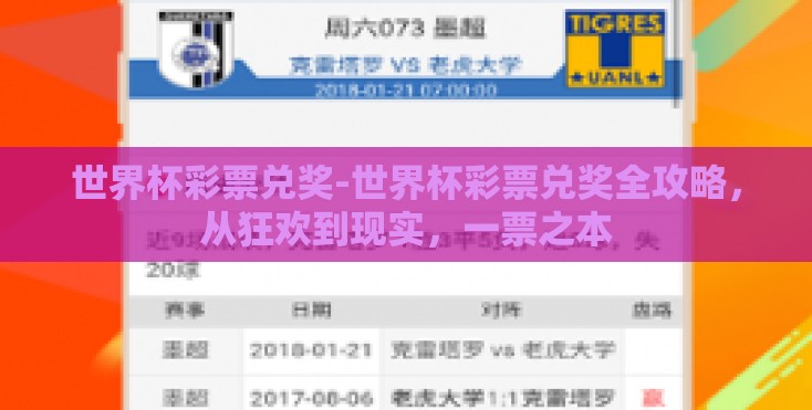 世界杯彩票兑奖-世界杯彩票兑奖全攻略，从狂欢到现实，一票之本