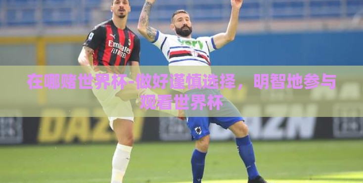 在哪赌世界杯-做好谨慎选择，明智地参与观看世界杯