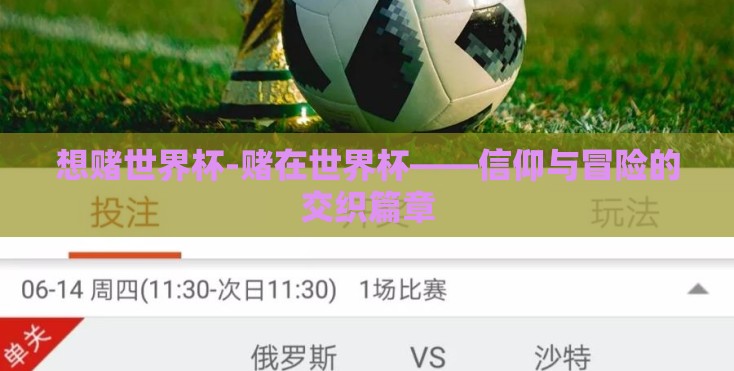想赌世界杯-赌在世界杯——信仰与冒险的交织篇章 想赌世界杯-赌在世界杯——信仰与冒险的交织篇章