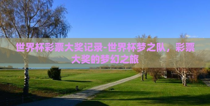 世界杯彩票大奖记录-世界杯梦之队,彩票大奖的梦幻之旅 世界杯彩票大奖记录-世界杯梦之队,彩票大奖的梦幻之旅
