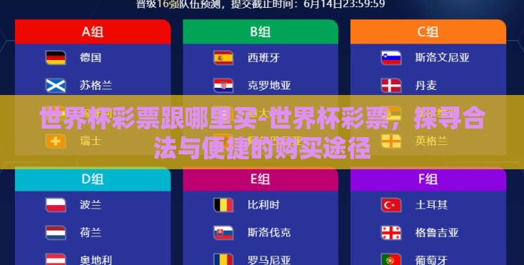 世界杯彩票跟哪里买-世界杯彩票，探寻合法与便捷的购买途径