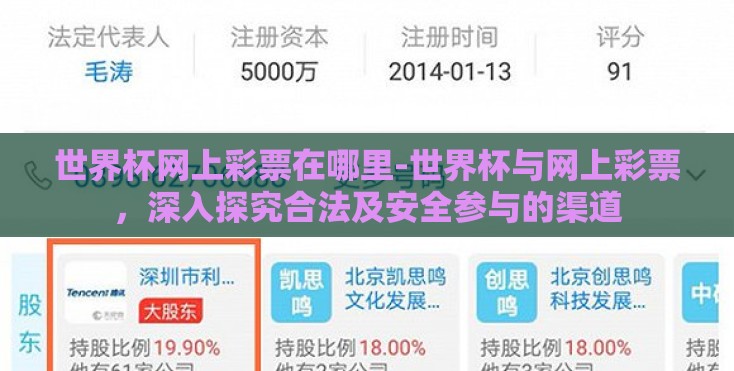 世界杯网上彩票在哪里-世界杯与网上彩票，深入探究合法及安全参与的渠道