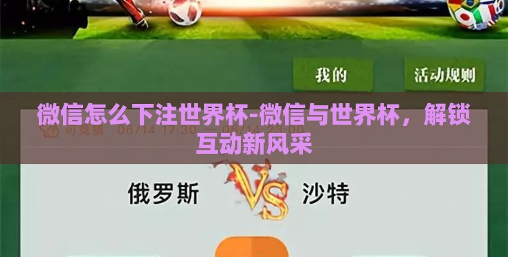 微信怎么下注世界杯-微信与世界杯，解锁互动新风采