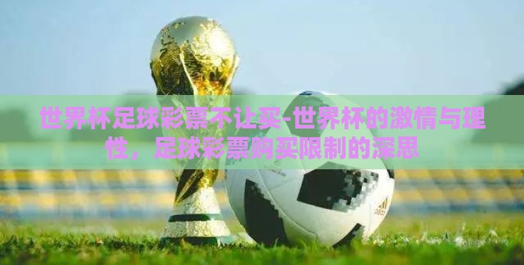 世界杯足球彩票不让买-世界杯的激情与理性，足球彩票购买限制的深思