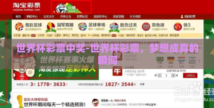 世界杯彩票中奖-世界杯彩票，梦想成真的瞬间