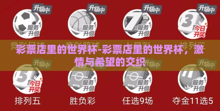彩票店里的世界杯-彩票店里的世界杯，激情与希望的交织